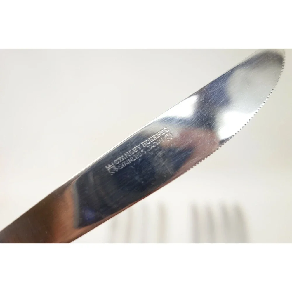 9 - Stanley Roberts BOUQUET Stainless All Floral Glossy Silverware Butter Knives